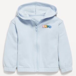 Baby Girl Infant Toddler GAP Old Navy Full Zip Fleece Sweatshirt Hoodie Blue 3T